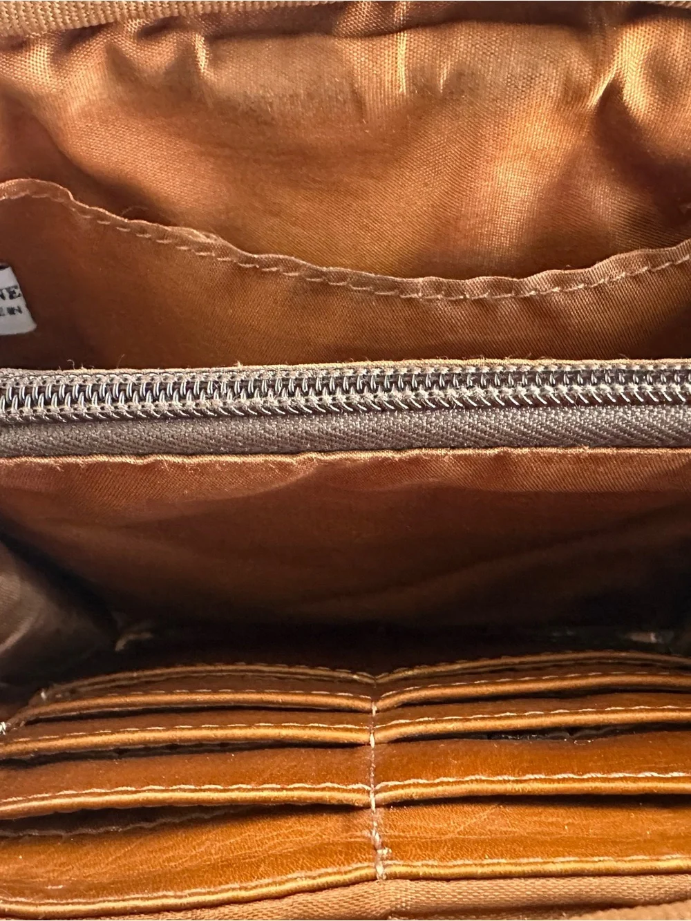 Latico Brown Leather Messenger Crossbody Bag